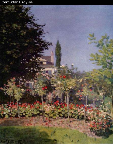 Claude Monet Flowering Garden at Sainte Adresse,